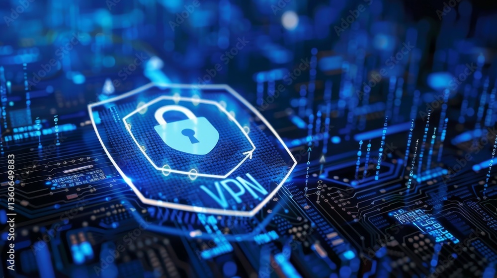 Aufkleber enhancing online security with ai-driven vpn technology for a safer internet experience