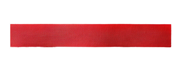 Obraz premium red textured torn paper tape on transparent background, empty space for text, for your design, subtle grain, png