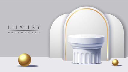 Luxury classical podium background. Vector illustration