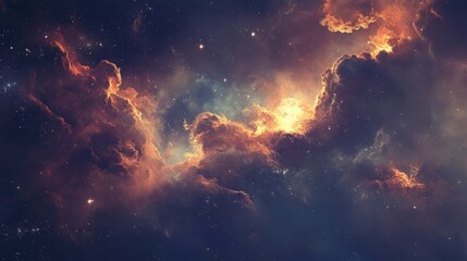 Obraz premium Stunning Cosmic Nebula in Space