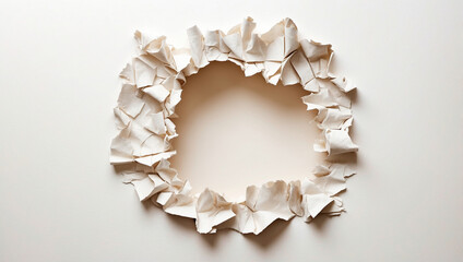 Creative Torn Paper Hole with Ripped Edge Isolated for Artistic Projects