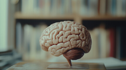 Human brain model in the library 
