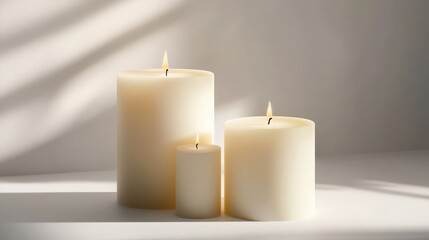 Elegant White Candles for Serenity