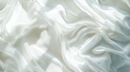 Elegant White Silk Fabric Texture