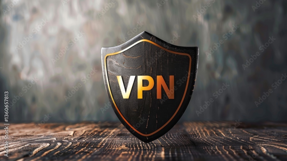 Poster secure online browsing shield representing internet protection and digital security through vpn tech