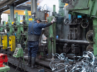 Technician working in factocry