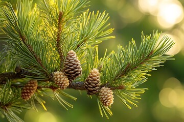Fototapeta premium the taste of wild fresh pine gum brings nature’s pure essence 
