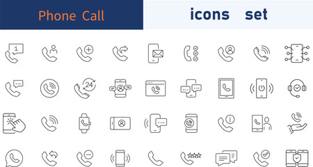 Phone Call Icon Set – Clean and Modern Icons for Communication Apps