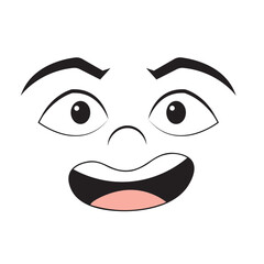 Flat happy expression emote avatar