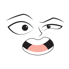 Flat doubt expression emote avatar