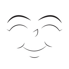 Flat happy expression emote avatar