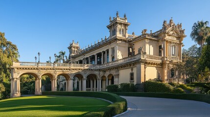 Obraz premium Palacio antiguo arquitectura jardines