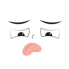 Flat sad expression emote avatar
