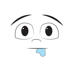 Flat hungry expression emote avatar