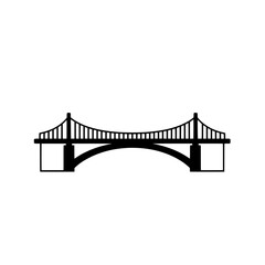 Bridge Icon: A minimalist icon of a majestic suspension bridge, embodying strength and connectivity. Featuring clean lines and a bold silhouette.