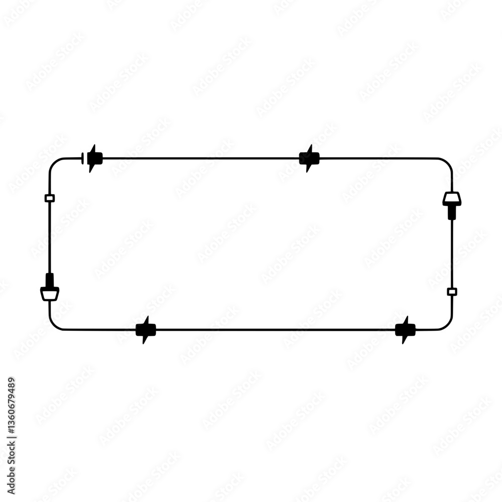 Poster abstract rectangle frame: a modern abstract rectangle frame with integrated decorative elements. cle