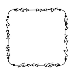 Geometric Frame: Intricate, clean design features a geometric frame crafted from a network of triangles, zigzags, and curves, adding a contemporary aesthetic, ideal for versatile applications.