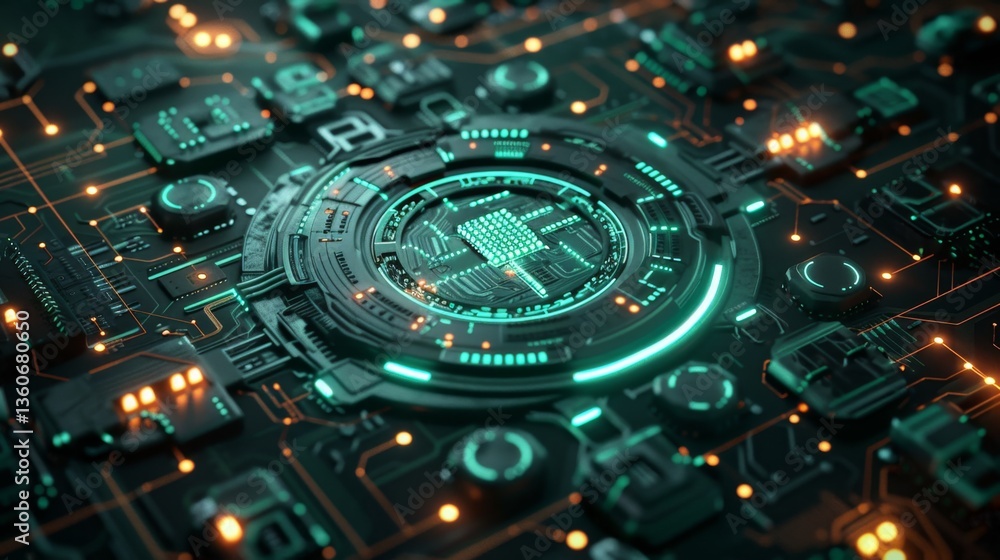 Poster online security technology features advanced ai solutions for enhanced data protection and privacy