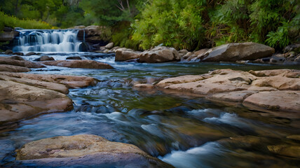 Fototapeta premium waterfall in the forest