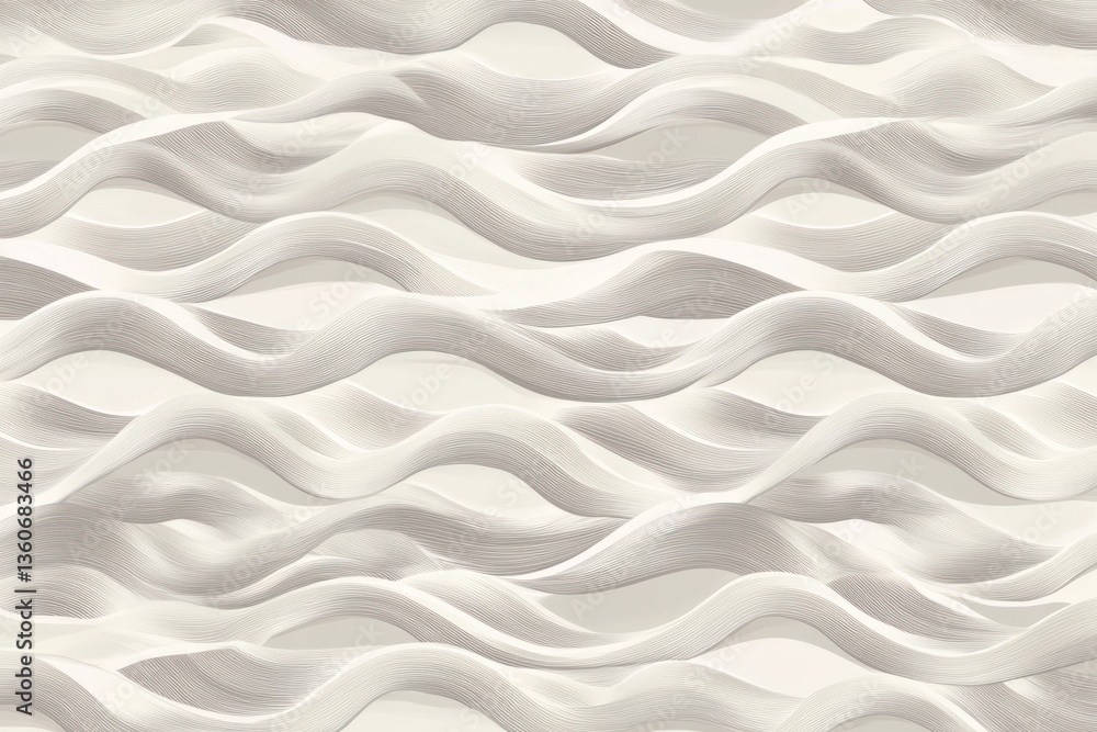 Poster abstract wave pattern with textured white lines on light background. modern minimal design. suitable
