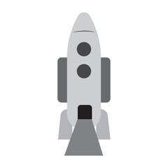 Isolated white astronaut spaceship rocket icon