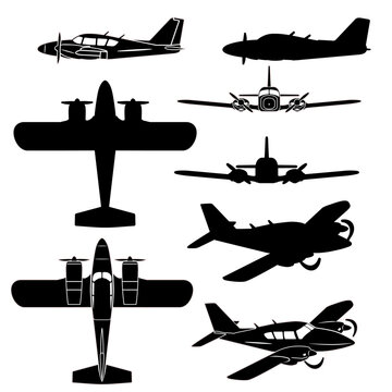 Small airplane vector graphic design for laser and vinyl projects