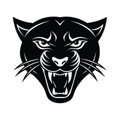 Angry Jaguar head vector silhouette