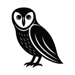 Barn Owl vector silhouette