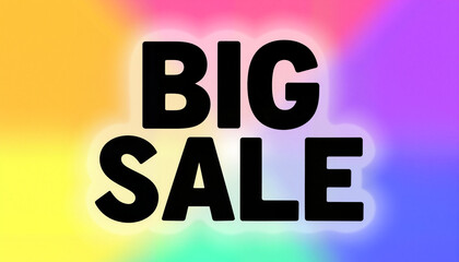Big Sale Announcement with Colorful Background  