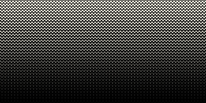 Abstract geometric black and white graphic halftone pentagon pattern