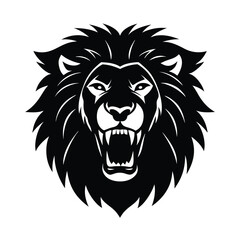 lion head vector silhouette