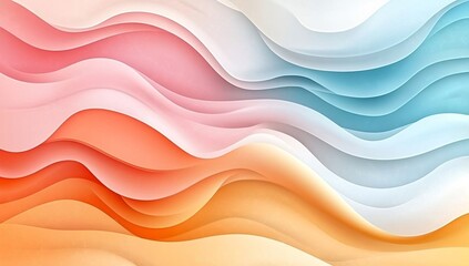 Obraz premium Abstract pastel wave design. Soft, flowing colors create a calming, dreamy mood.