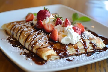 radiant strawberry flapjack shines with juicy charm  
