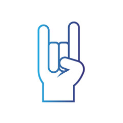 Isolated outline hand gesture icon Flat design