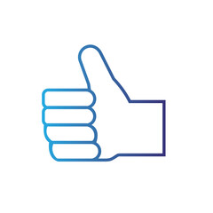 Isolated outline hand gesture icon Flat design