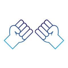 Isolated outline hand gesture icon Flat design