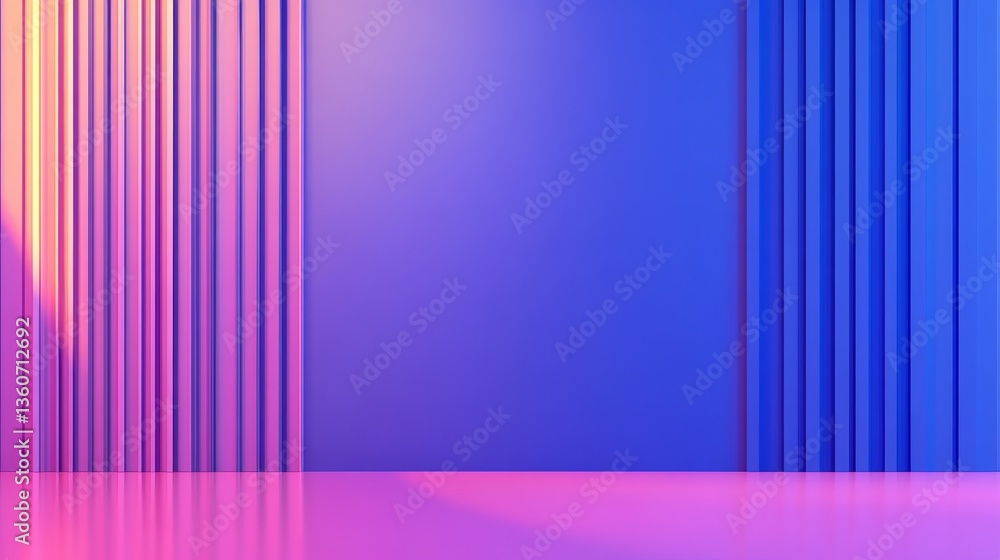 Poster vibrant abstract background with colorful gradients and vertical lines creating a dynamic space