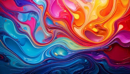 Obraz premium Abstract Colorful Liquid Art