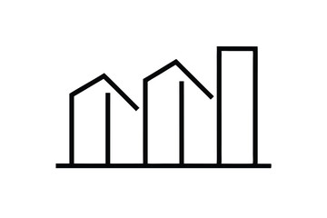 business graph with arrow