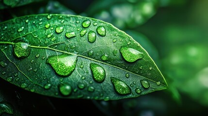Lush fresh green Spring leaf