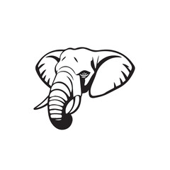Fototapeta premium Elephant head silhouette. Elephant logo icon. Elephant head illustration. Elephant vector art.