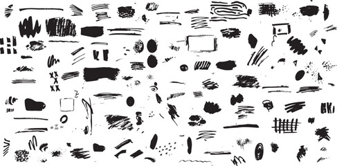 Vector set of grungy graphic elements