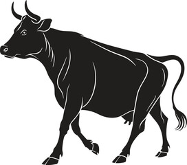 Fototapeta premium Elegant Cow Silhouettes