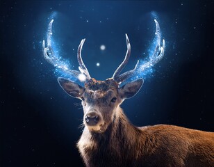 Fototapeta premium deer in the snow