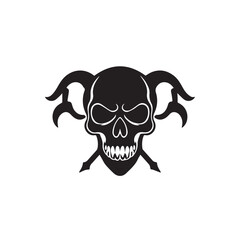 Skull logo. Skull silhouette design. Black vector skull silhouette. Skull Silhouette Icon Vector Design.	