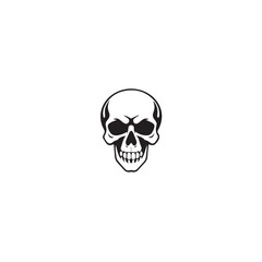 Skull logo. Skull silhouette design. Black vector skull silhouette. Skull Silhouette Icon Vector Design.	