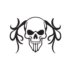 Skull logo. Skull silhouette design. Black vector skull silhouette. Skull Silhouette Icon Vector Design.	