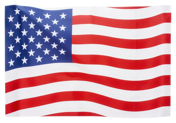 Fototapeta premium PNG American flag white white background independence.