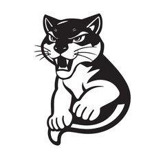 Bobcat logo on white background. Bobcat head. Vector illustration.	
