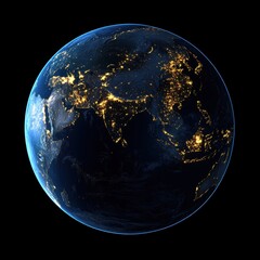 Planet earth viewed from outer space.
